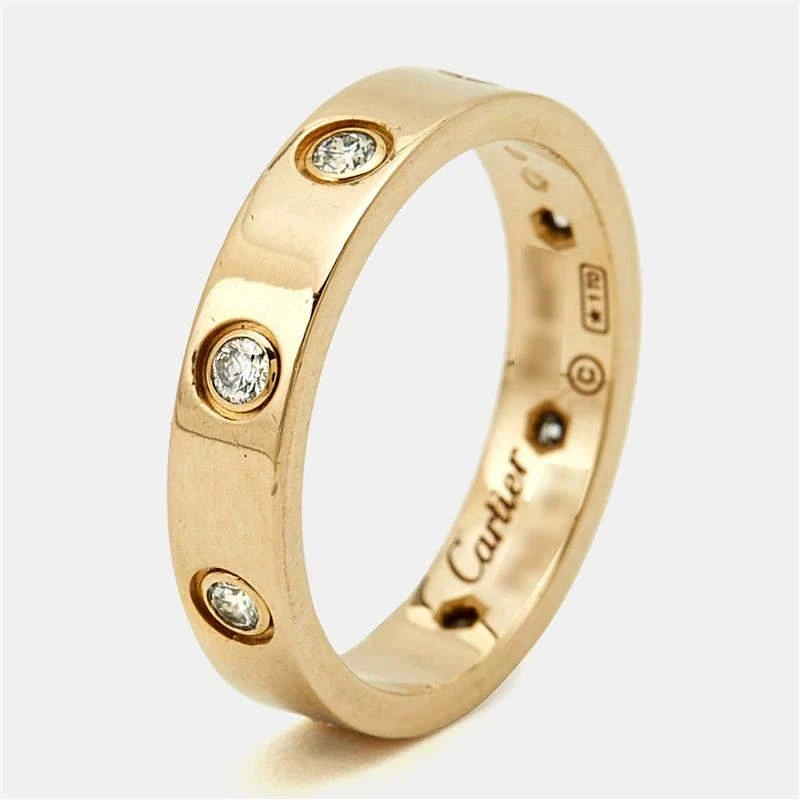 Cartier Cartier Love 8 Diamond 18k Yellow Gold Small Model Wedding Band Ring 51 1