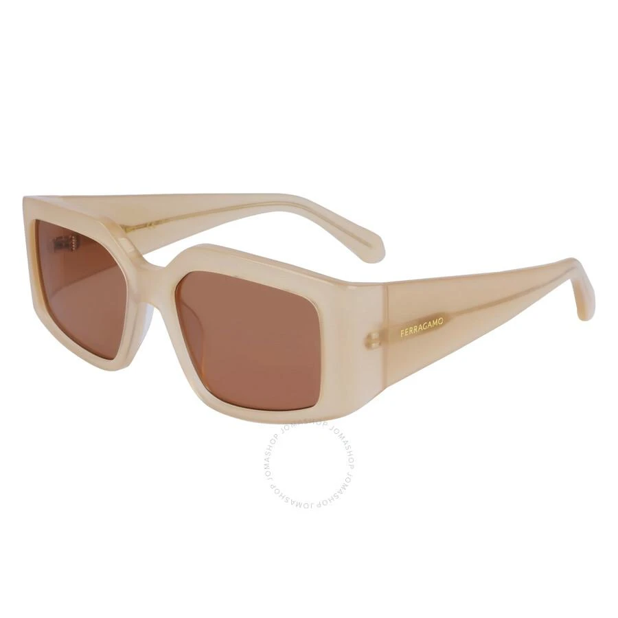 Salvatore Ferragamo Salvatore Ferragamo Brown Irregular Ladies Sunglasses SF1101S 708 54