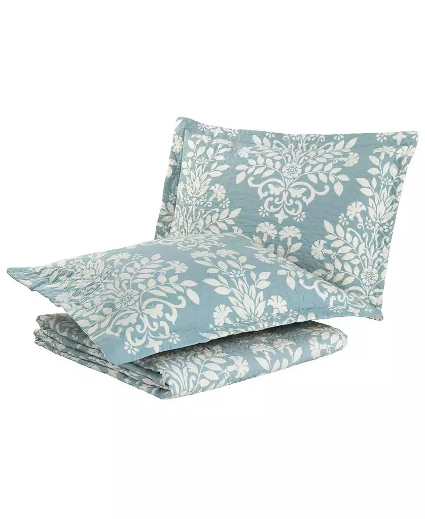Laura Ashley Rowland Cotton Reversible 2 Piece Quilt Set, Twin 3