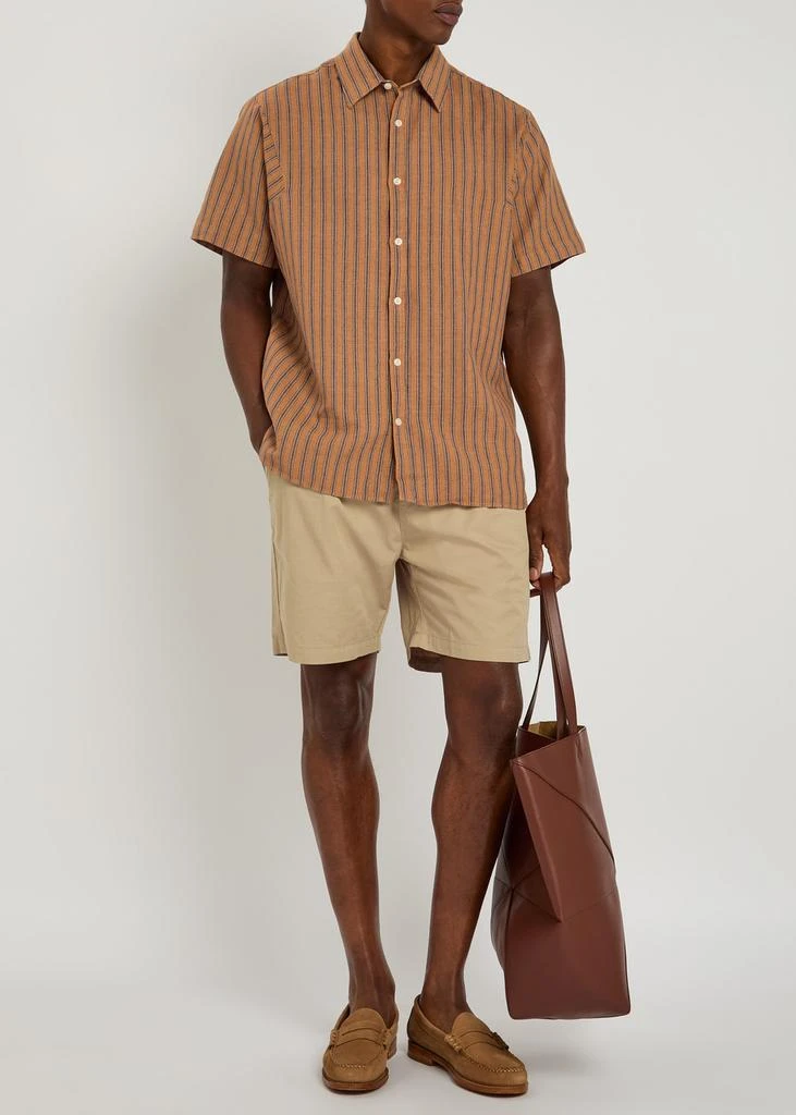 Oliver Spencer Belted cotton shorts 4