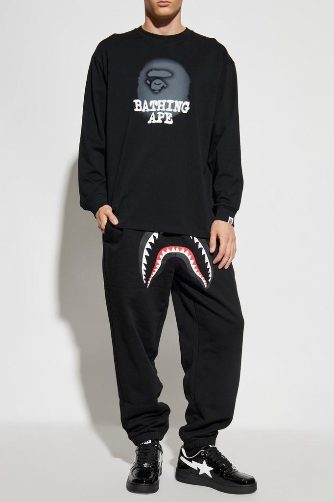 Shop A BATHING APE® Logo Long-Sleeve T-Shirt on Sale at