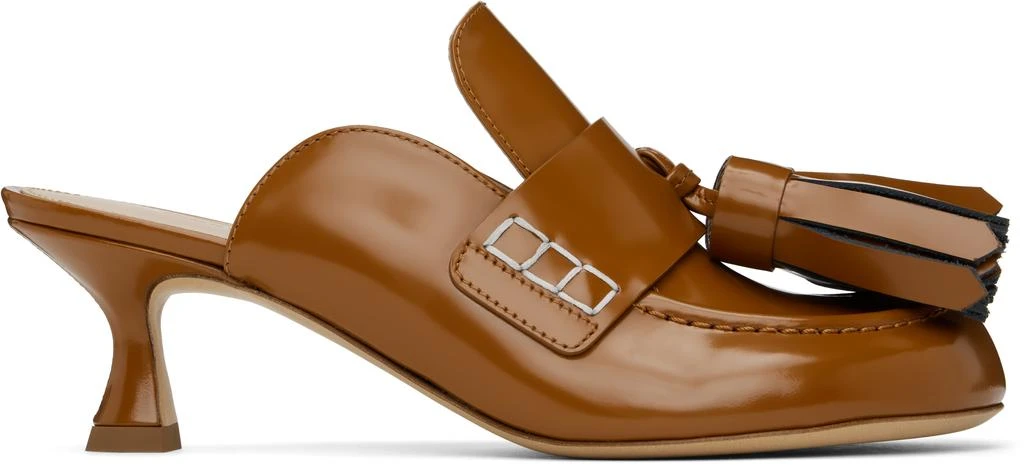JW Anderson Tan Tassel Leather Mules 1