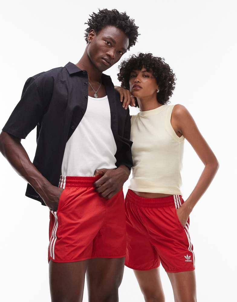 Adidas adidas Originals Adicolor sprinter shorts in red