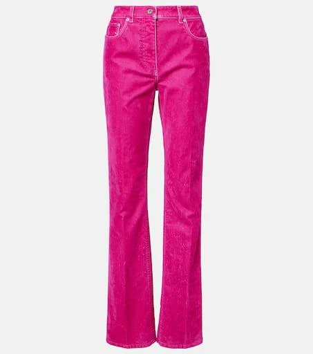 Salvatore Ferragamo Cotton-blend drill straight pants 1