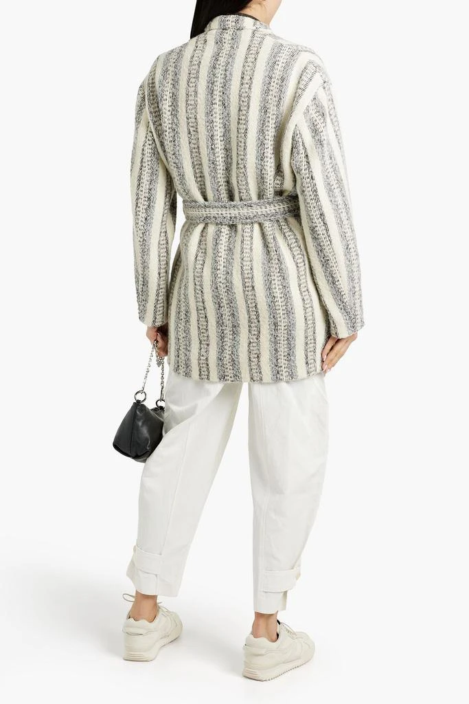 IRO Kiraz striped brushed tweed coat 3