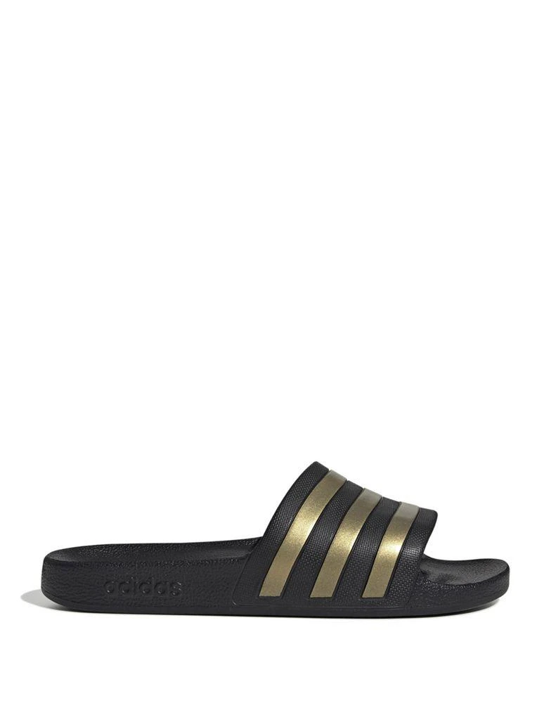 Adidas adidas Training Adilette sliders in black and gold 3