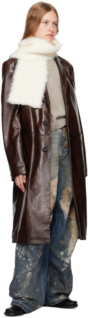 Acne Studios White Narrow Fluffy Scarf 3