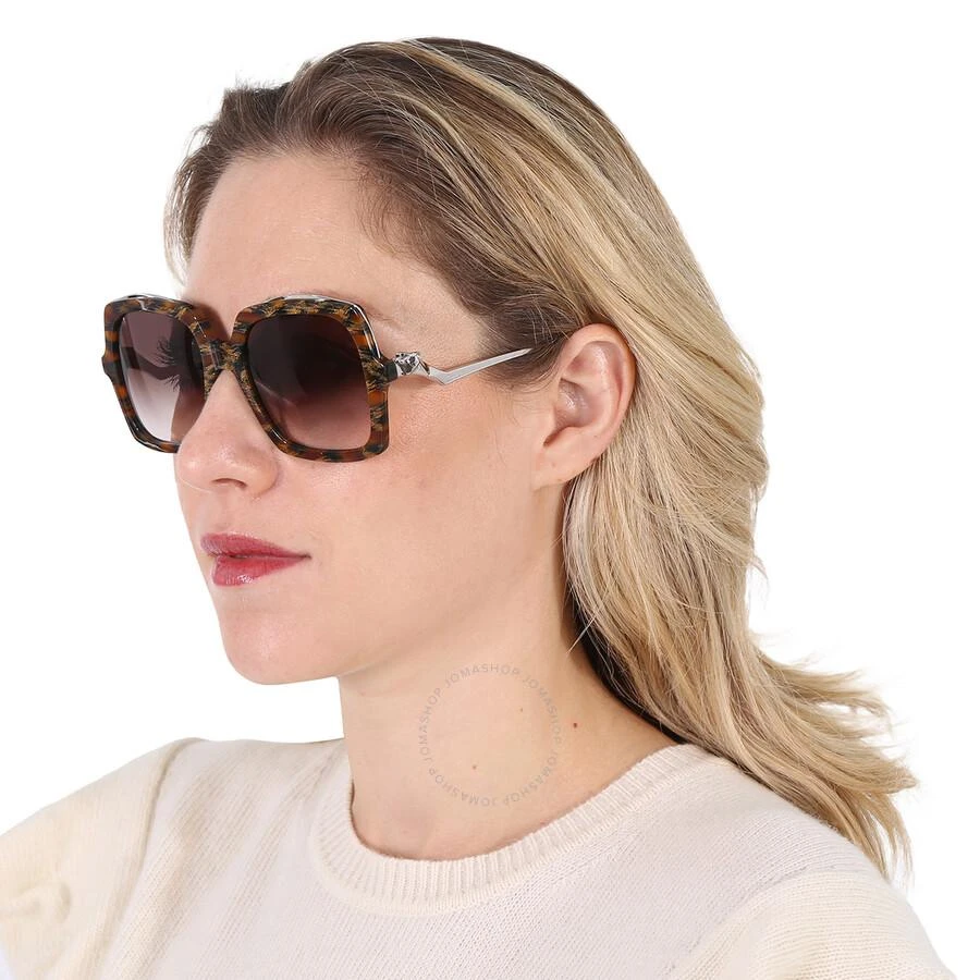 Cartier Cartier Brown Square Ladies Sunglasses CT0117S 003 54 2
