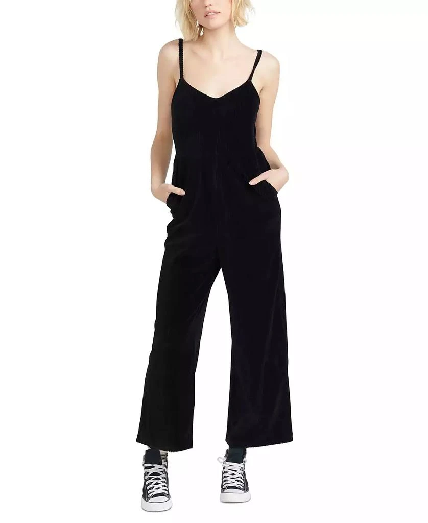 Volcom Juniors' Cording To U Sleeveless Flare-Leg Romper 1