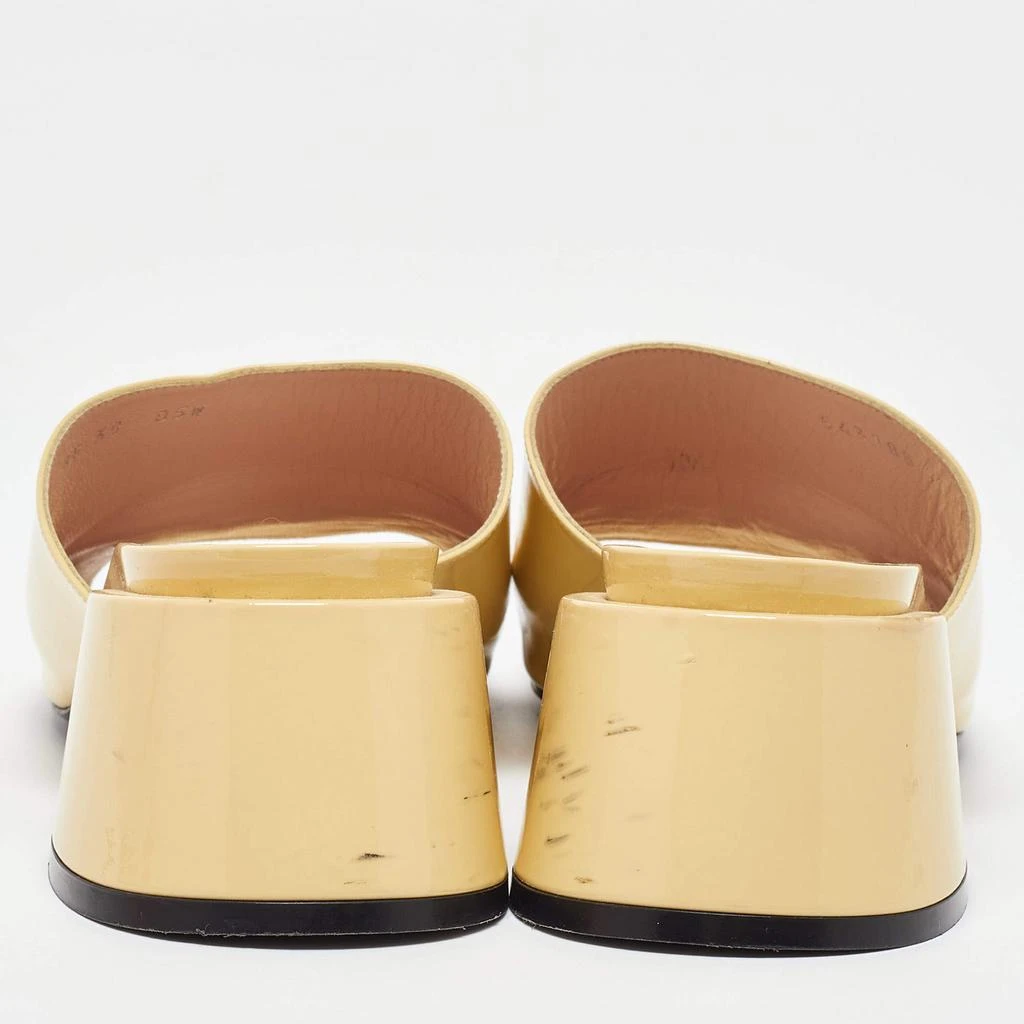 Gucci Gucci Yellow Patent Leather Lexi Horsebit Slide Sandals Size 39 5