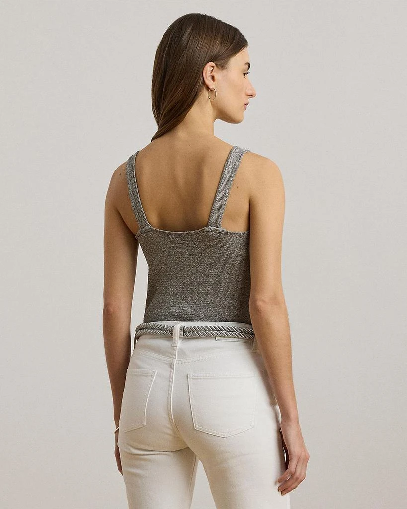 Ralph Lauren Ring Trim Metallic Sweater Tank Top 3
