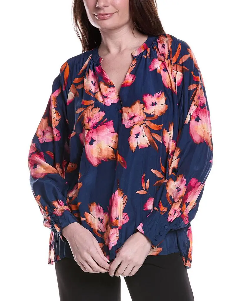 Go Silk GoSilk V-Neck Silk Top