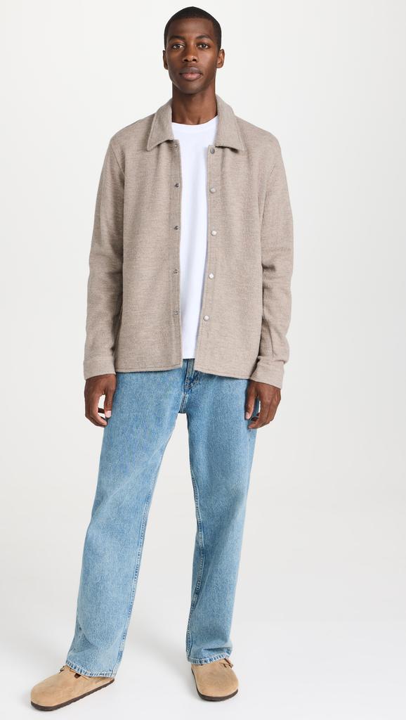 ジャケット・アウター CARVEN boiled wool short jacket Lightweight Boiled Wool Motorcycle Jacket in Regenerative
