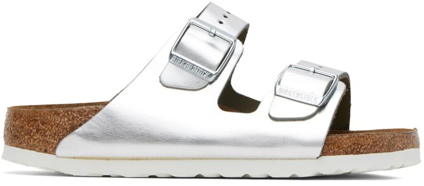 Birkenstock Silver Arizona Soft Footbed Sandals 1