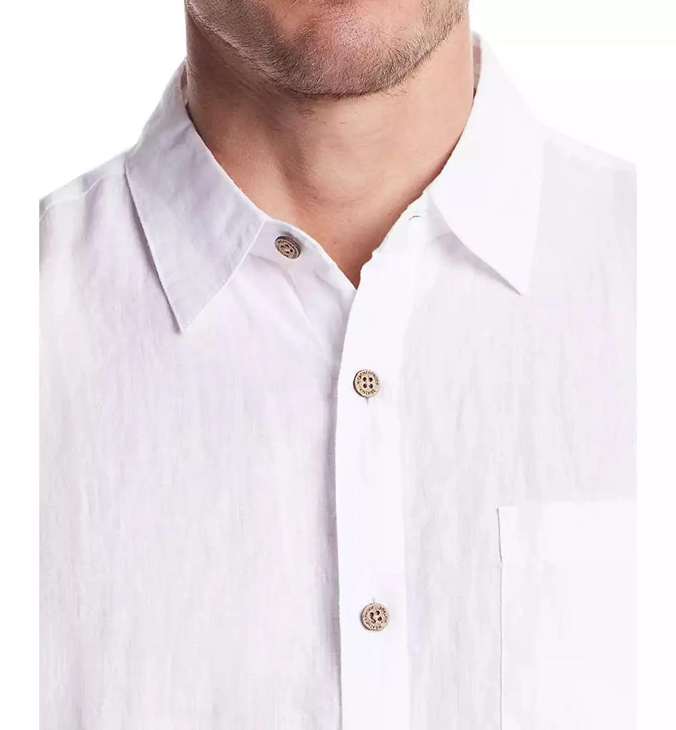 Weatherproof Vintage Men's Regular-Fit Solid Button-Down 100% Linen Shirt 2