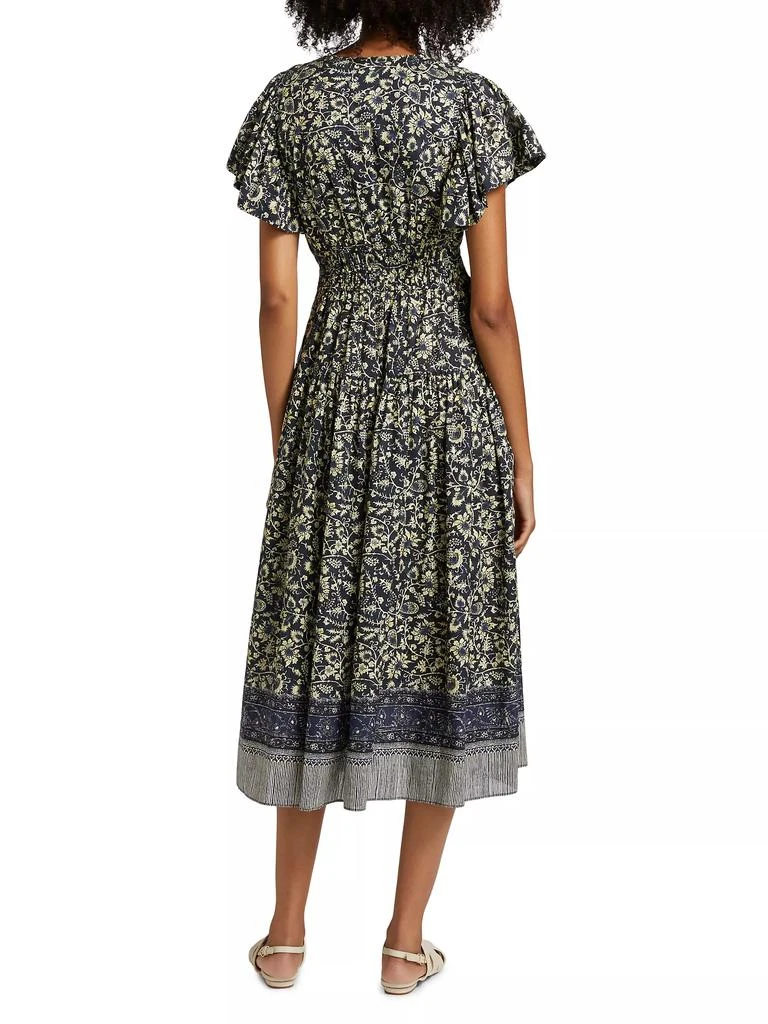 Ulla Johnson Lyria Floral Cotton-Blend Midi-Dress 5