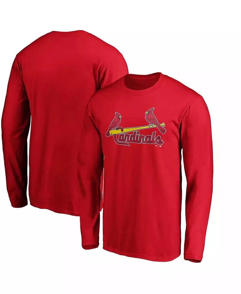 Fanatics Men
s Red St. Louis Cardinals Wordmark Long Sleeve T-Shirt 1