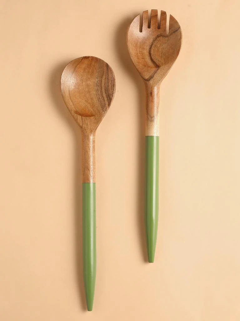 Tiramisu Resin & Wood Salad Server 2 Piece Set 19