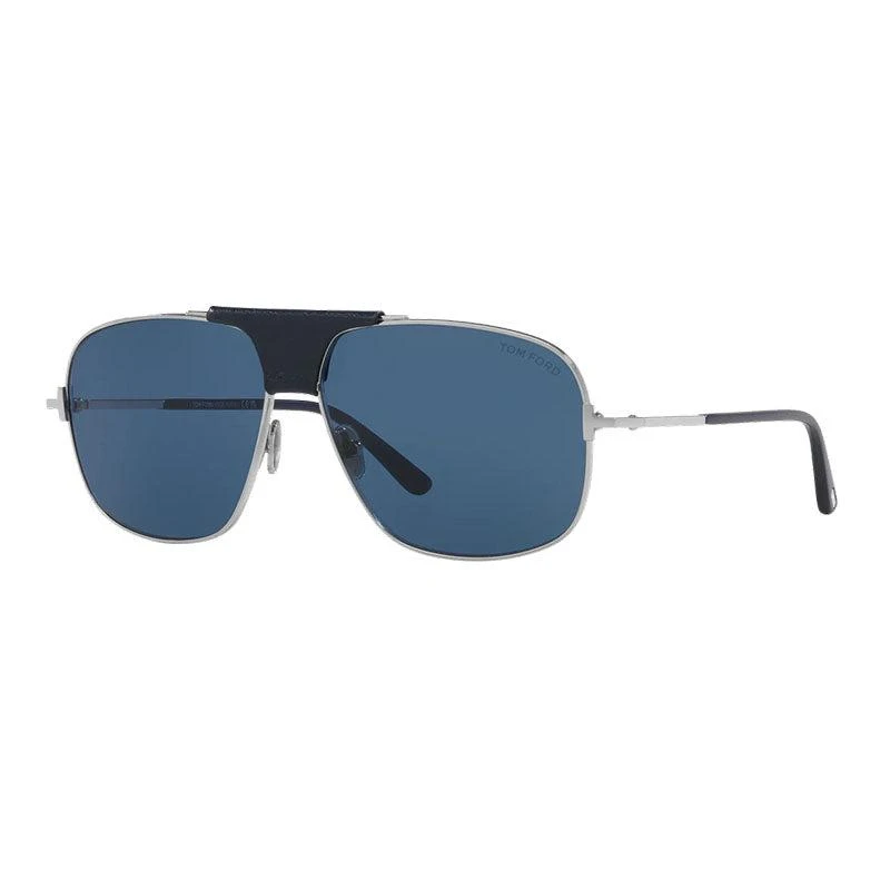 Tom Ford Tom Ford Sunglasses Aviator Full Rim, Shiny Palladium Frame and Blue Lens FT109616V 1