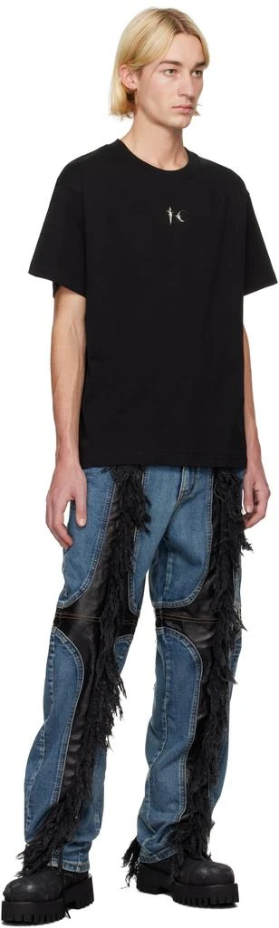 Thug Club Blue Mohican Leather Denim Jeans 4