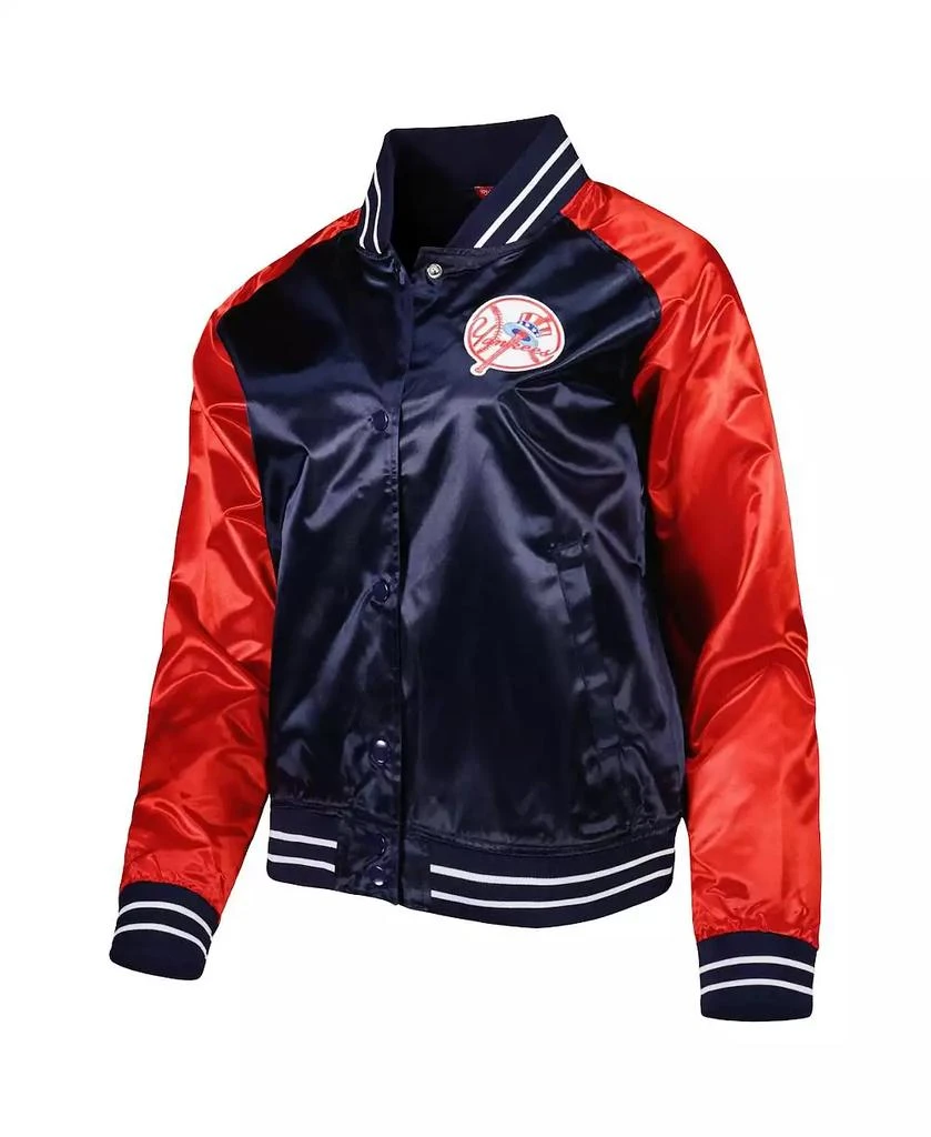 Mitchell & Ness Women's Navy New York Yankees Team 2.0 Satin Raglan Full-Snap Jacket 4