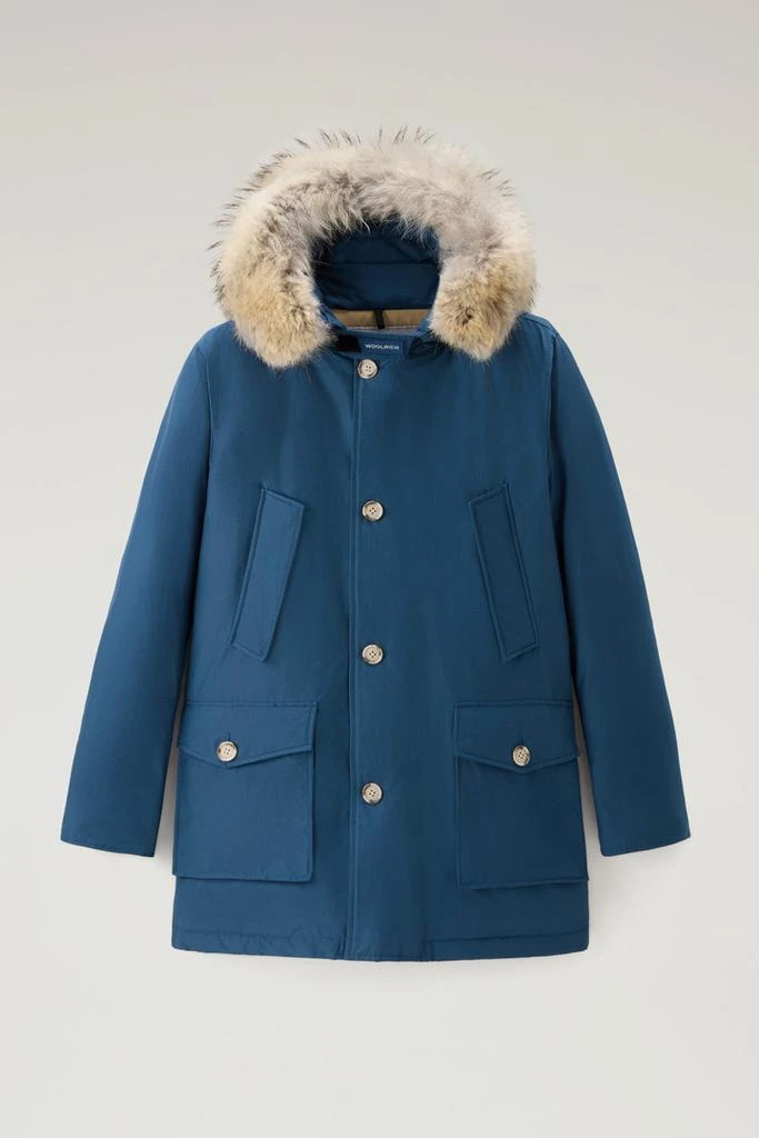 Woolrich Arctic Parka in Ramar Cloth with Detachable Fur Trim - Men - Blue 1