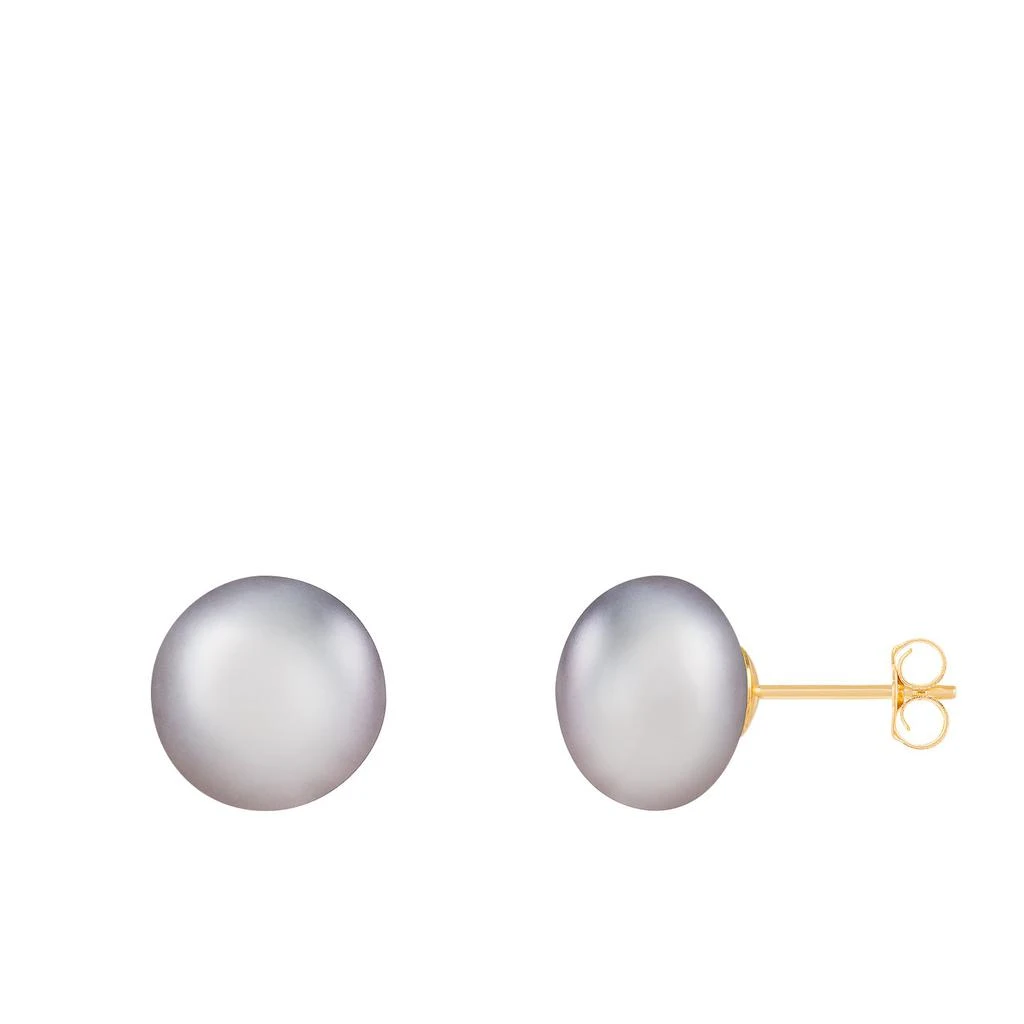 Splendid Pearls 14k Yellow Gold 10-11mm Freshwater Pearl Stud Earrings. 5