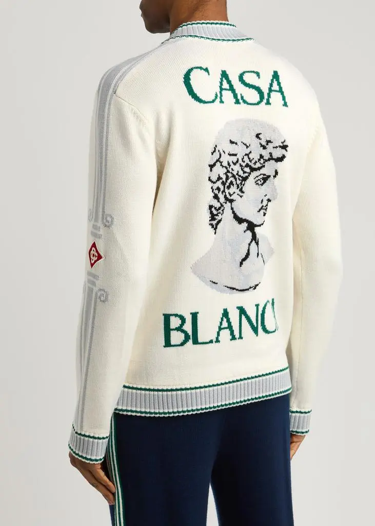 Casablanca Casa Club intarsia wool jacket 3