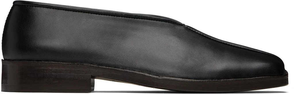Lemaire Black Flat Piped Slippers 1