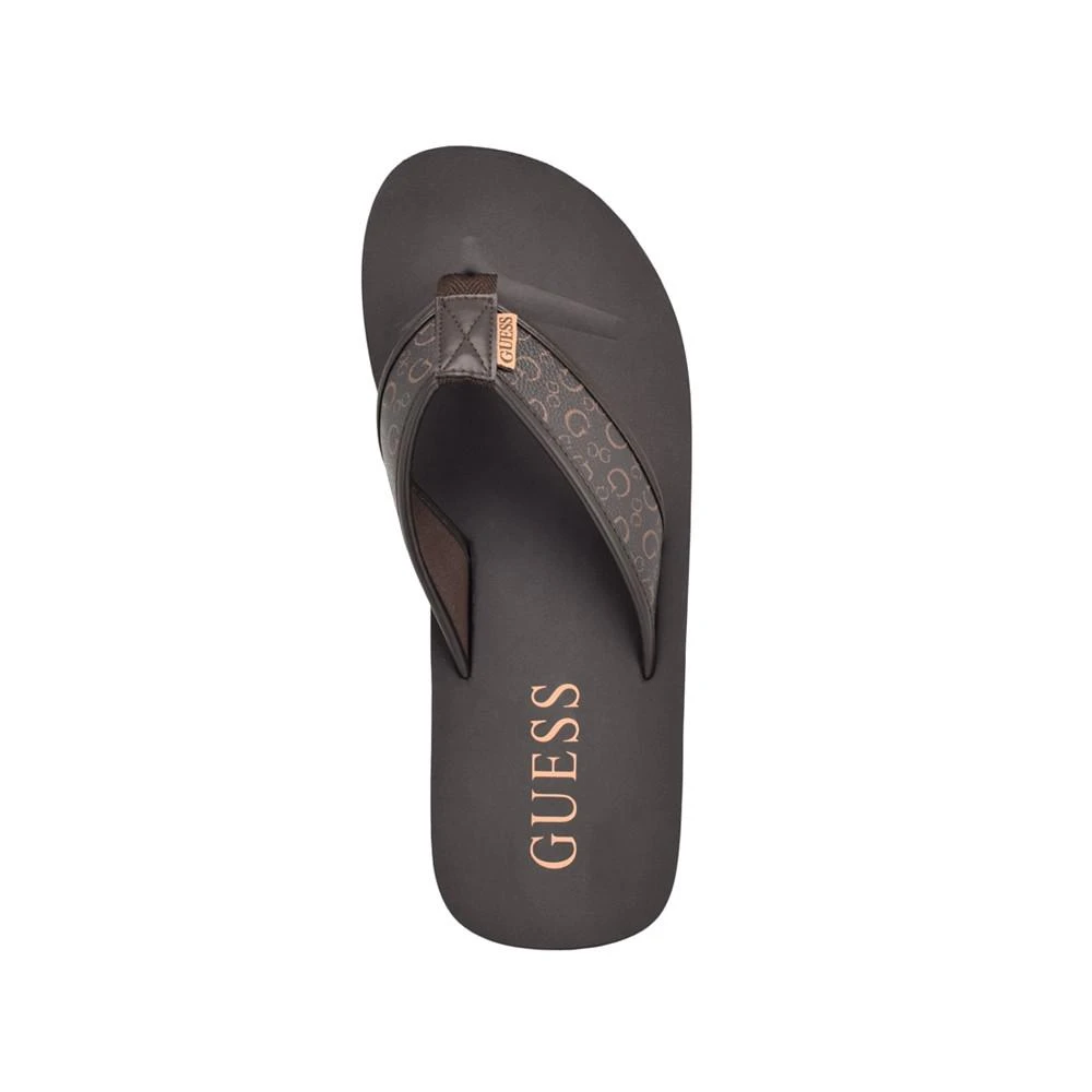 GUESS Men's Durban Flexible Casual Flip Flop Sandals 4