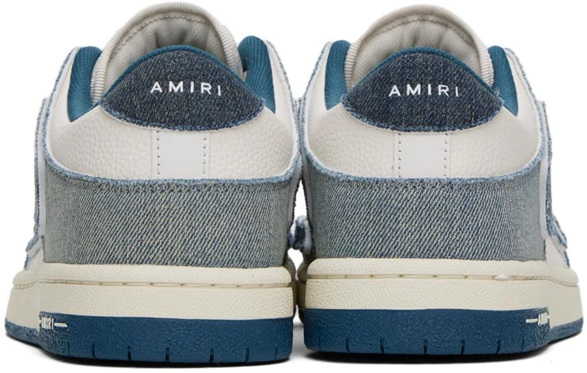 AMIRI White & Blue Skel Sneakers 2