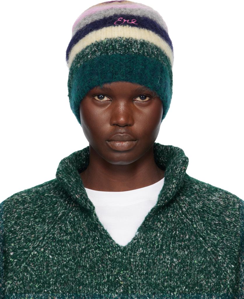 ERL Multicolor Striped Alpaca Mohair Beanie - Hats - BeyondStyle