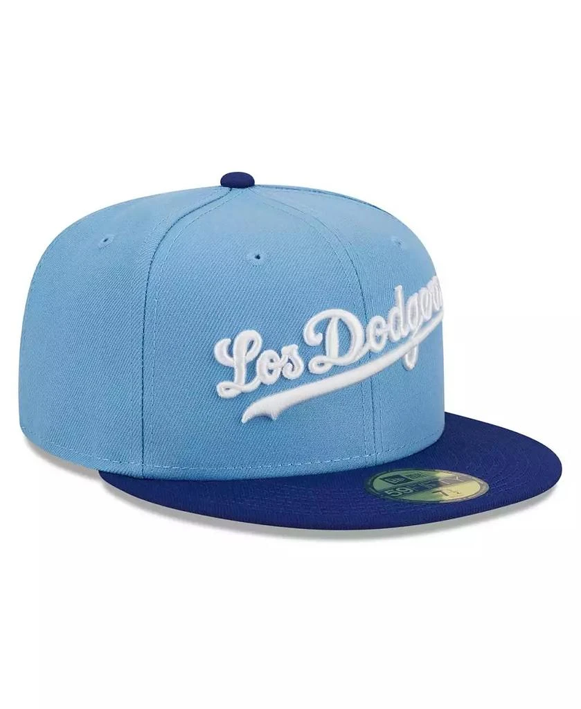 New Era Men's Light Blue Los Angeles Dodgers Cooperstown Collection Retro City 59FIFTY Fitted Hat 4