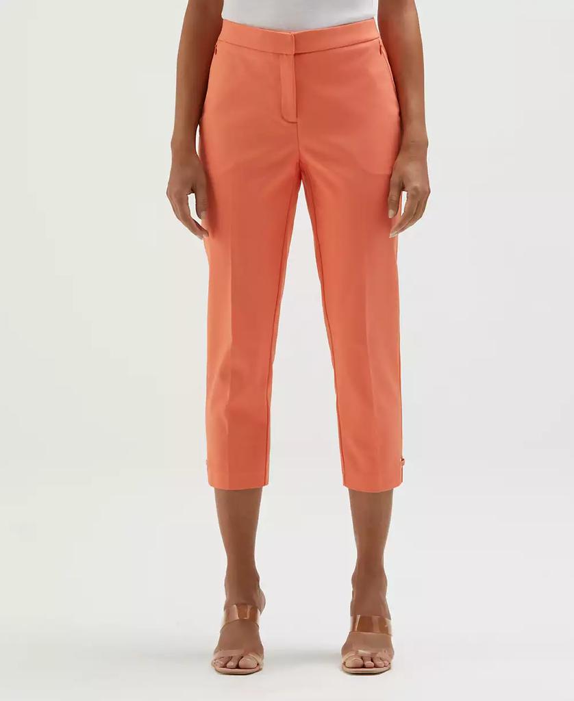 Rafaella Petite Satin Twill Capri Pull On Pants