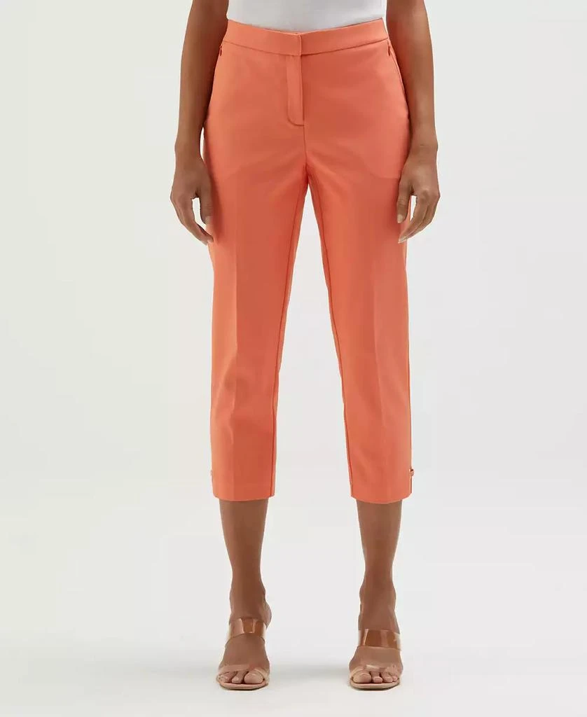 Rafaella Petite Satin Twill Capri Pull On Pants 1