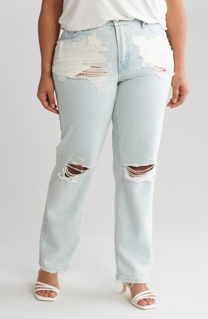 Good American Good '90s Shredded High Waist Relaxed Jeans