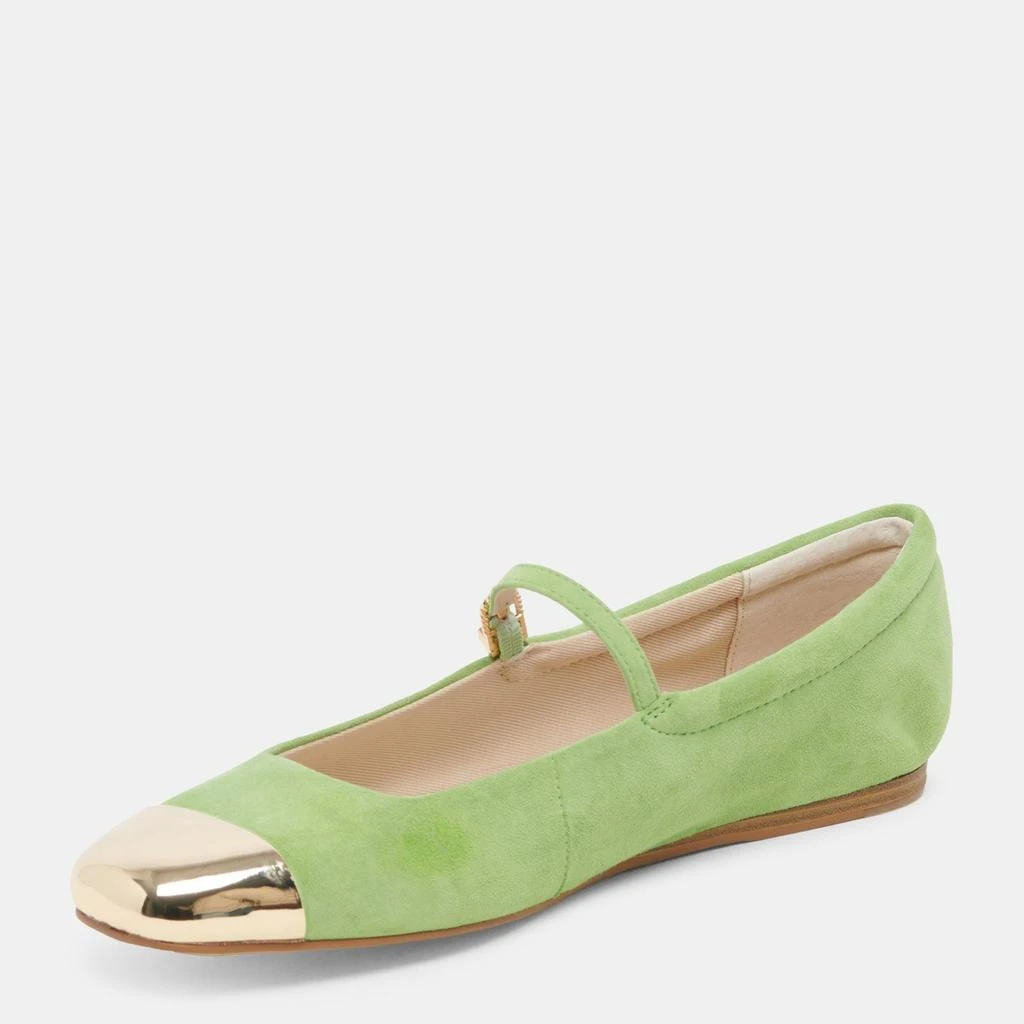 Dolce Vita Reyes Toe Cap Ballet Flats Lime Suede 4