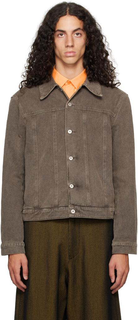 Omar Afridi Brown Axes Denim Jacket
