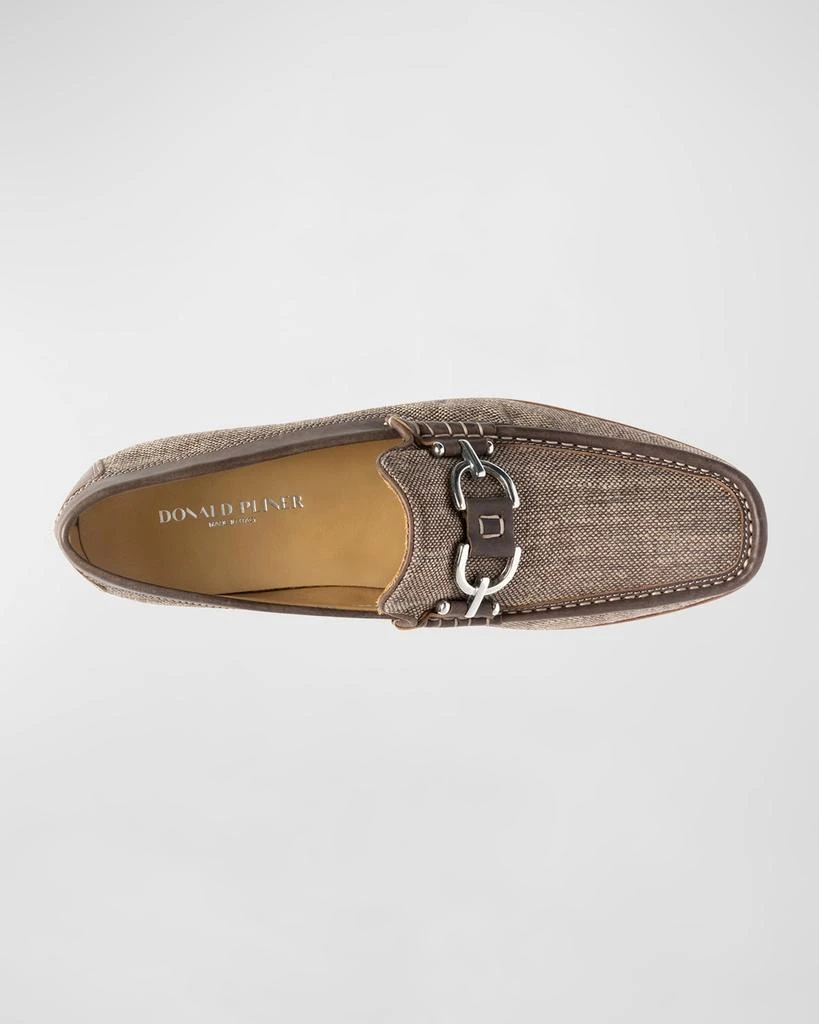 Donald Pliner Men's Dacio Woven Leather Bit Loafers 5