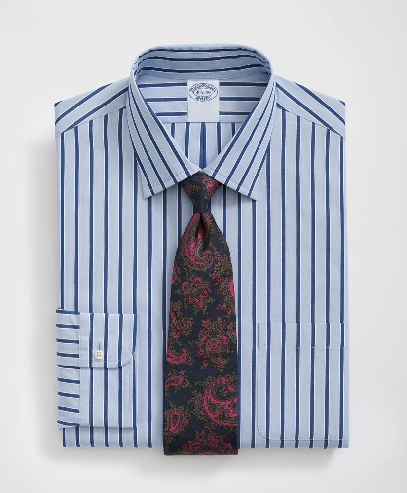 Brooks Brothers Supima® Cotton Poplin Ainsley Collar, Striped Dress Shirt