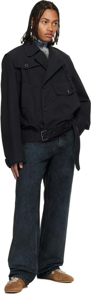 Dries Van Noten Navy Overdyed Jacket 4