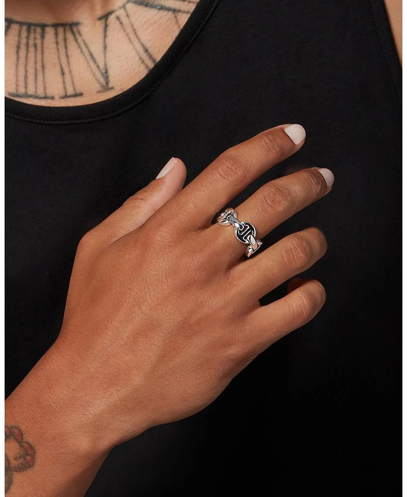 Hoorsenbuhs Men's Sterling Silver Brute Classic Tri Link Ring 3
