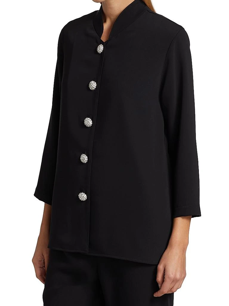 Caroline Rose Suzette Pavé-Button Crepe Jacket 4