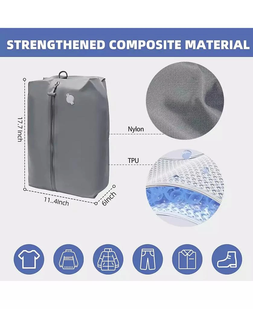 Urbanmax 17" Vacuum Compression Storage Bags with Pump - Waterproof Organizer for Travel & Closet 3