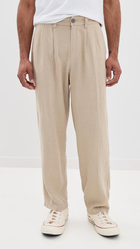 Obey Fubar Linen Pleated Pants