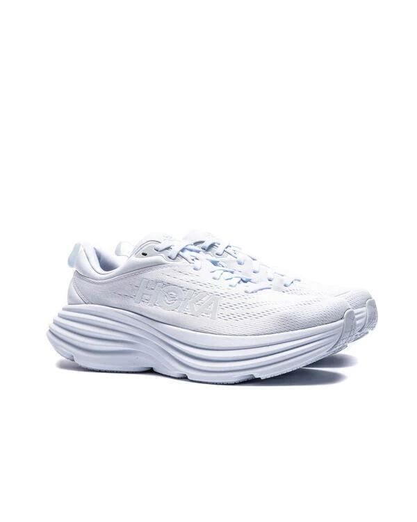 Hoka One One Bondi 8 1127952-WWH Sneakers Women's White Low Top Running Shoes 1