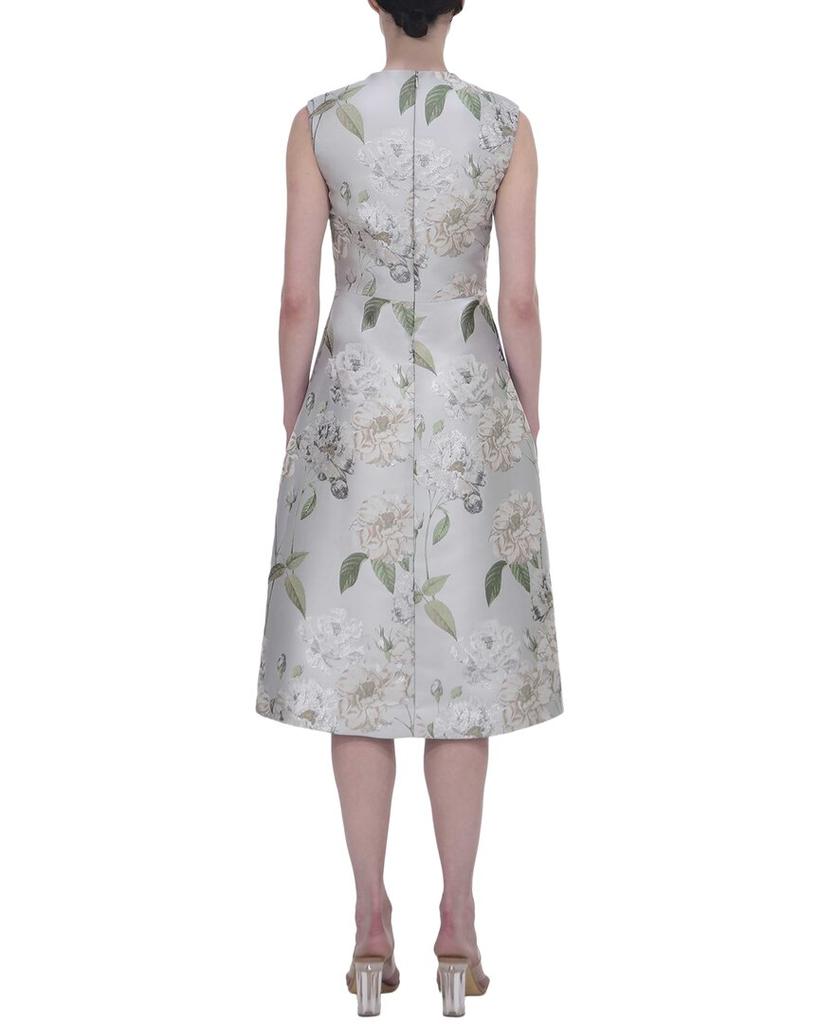 REEM ACRA Jacquard Sheath Dress