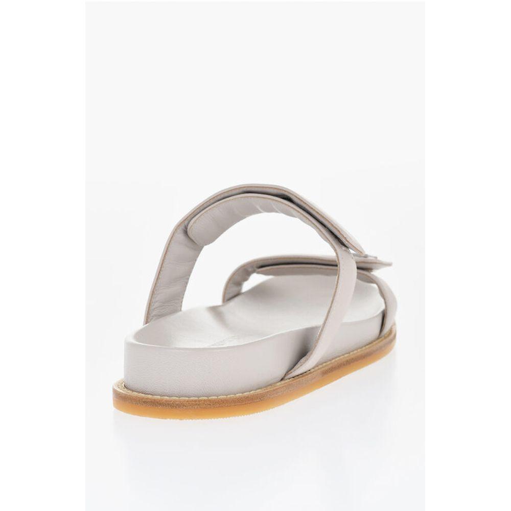 Armani Strap Closure Leather Women's Sandals