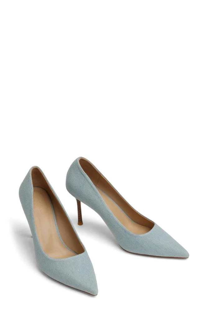 7 For All Mankind Denim Pointed Toe Pump 3