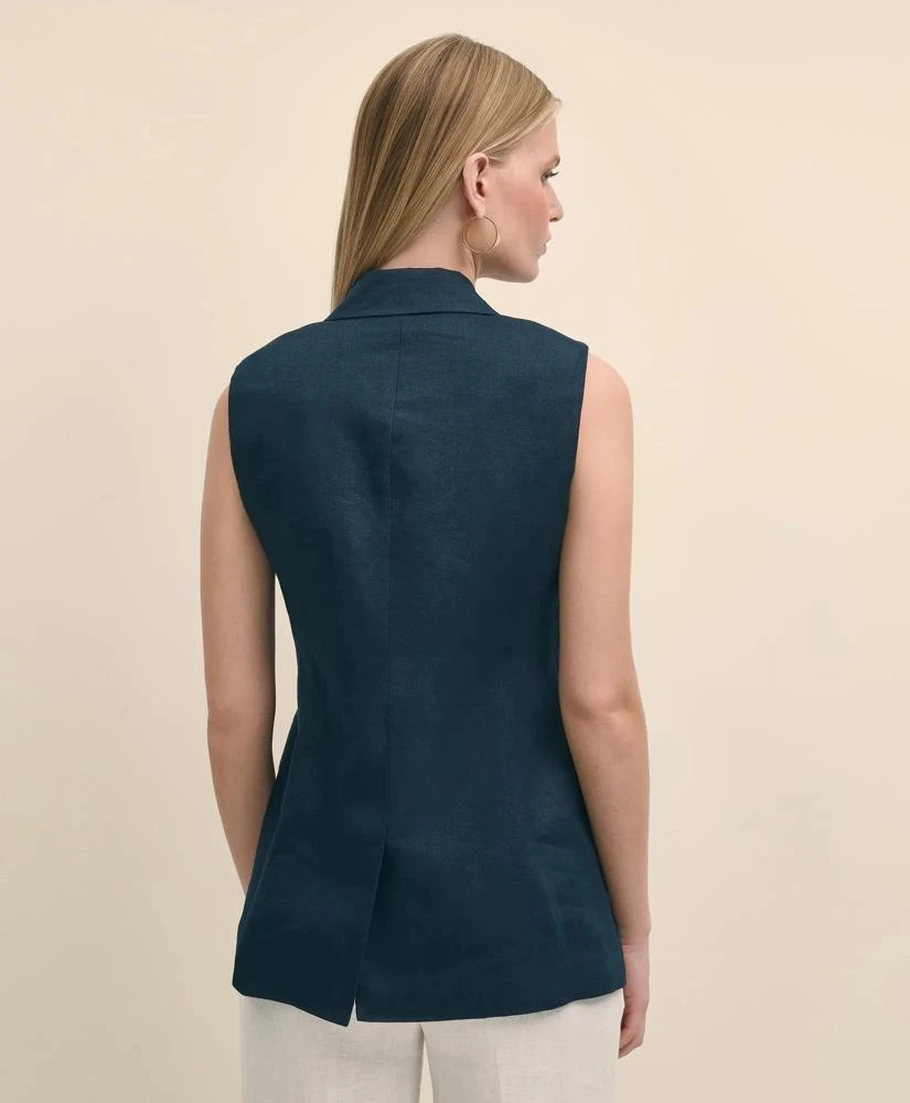 Brooks Brothers Linen Double-Breasted Peak Lapel Vest 6
